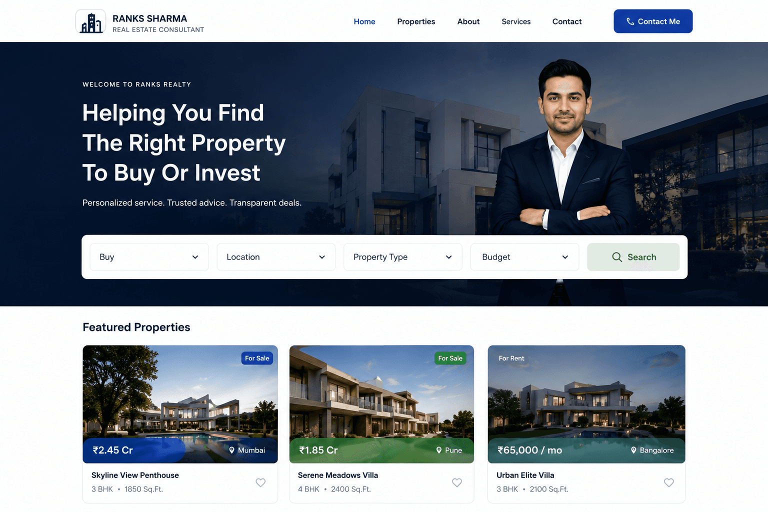 Premium Broker Website preview