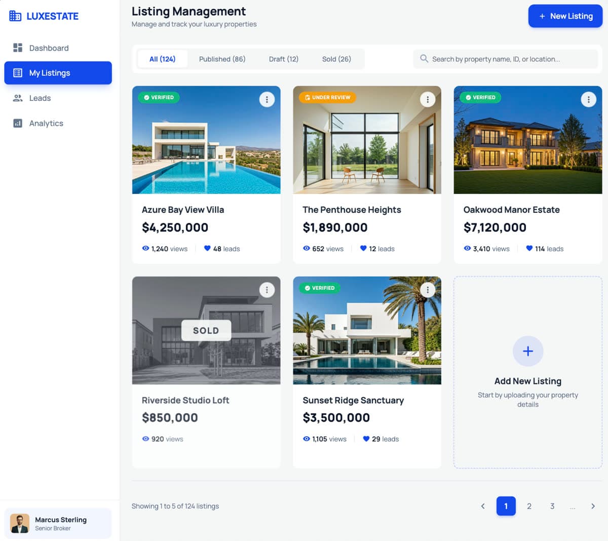 Property Gallery Interface
